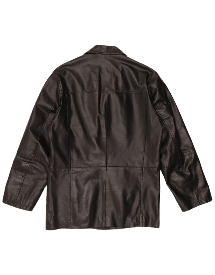Vintage Herren Lederjacke UK 42 XL Schwarzes Leder
