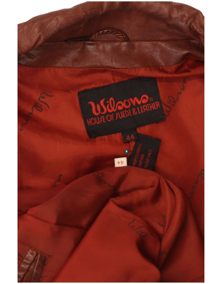 Wilsons Damen Lederjacke IT 44 Mittelbraunes Leder