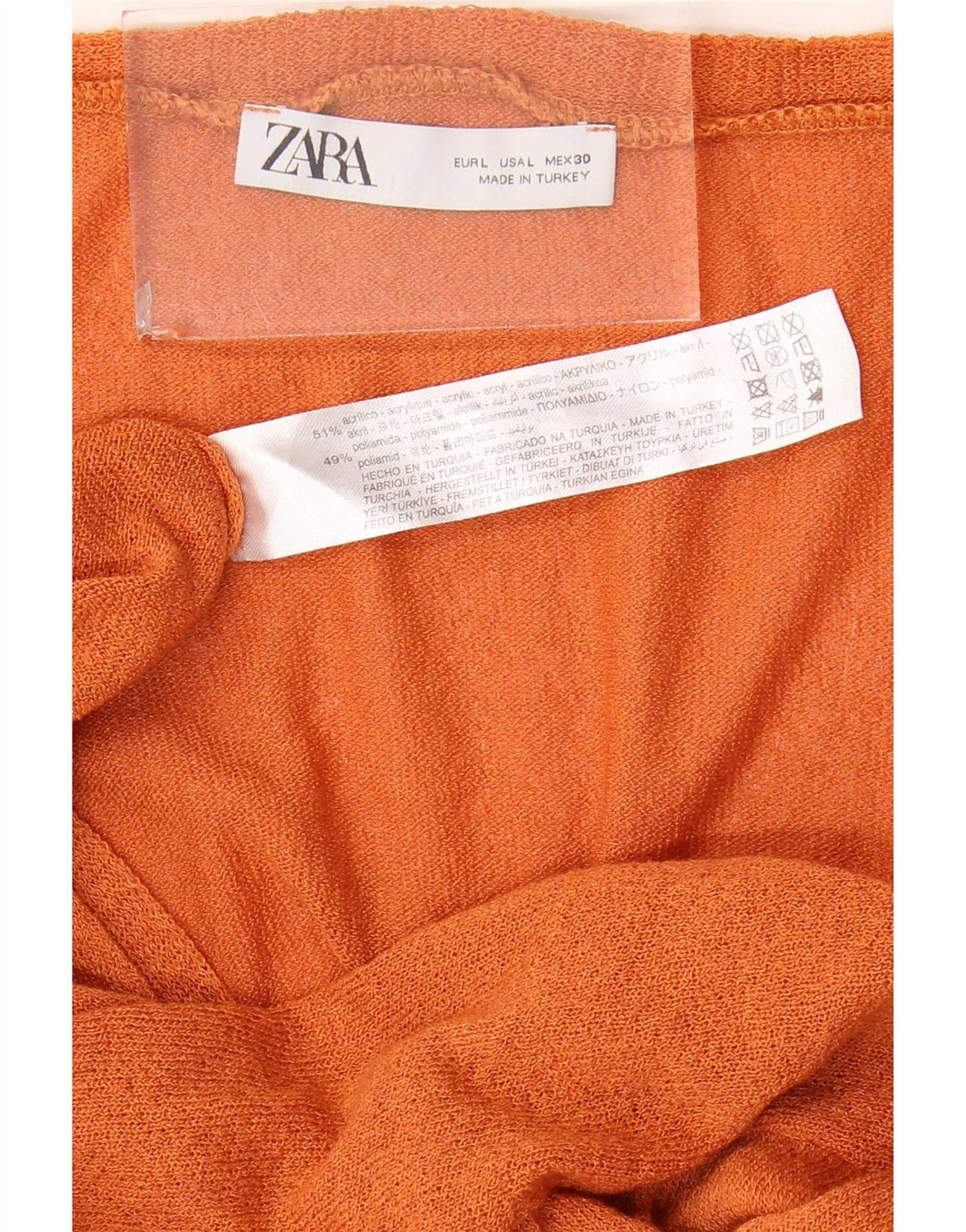 Zara Damen-Strickjacke in Übergröße, Gr. 40, Größe L, Orange, Acryl