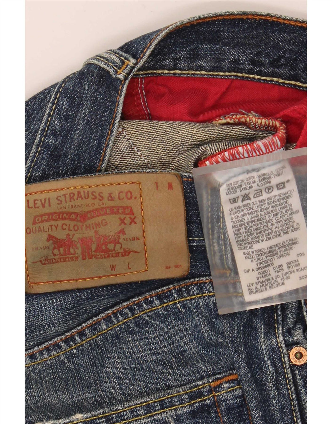 Levi's Herren Distressed Jeans mit weitem Bein, W29 L34, blaue Baumwolle