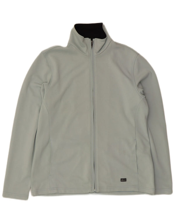 Asics Damen Trainingsanzug Top Jacke UK 16 Large Blau Polyamid