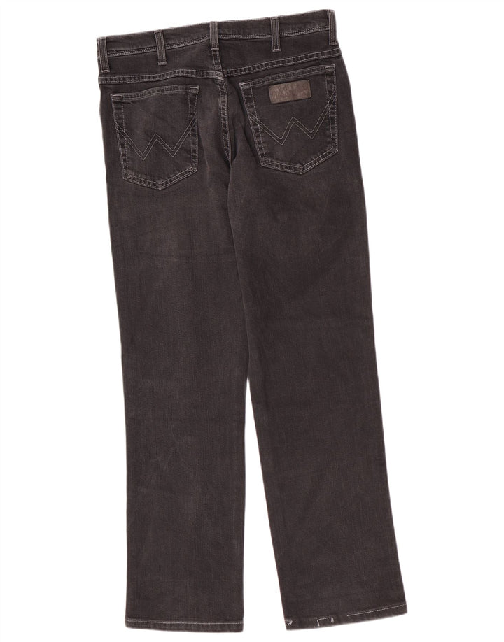 Wrangler Herren Texas Stretch Straight Jeans W33 L29 Graue Baumwolle