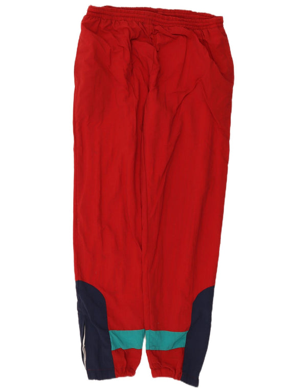 Vintage Damen Parka Jacke UK 14 Groß Rot Farbblock
