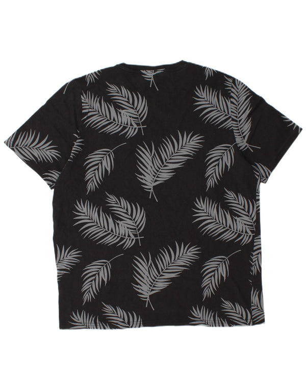Puma Herren T-Shirt Top Große schwarze Baumwolle mit Blumenmuster