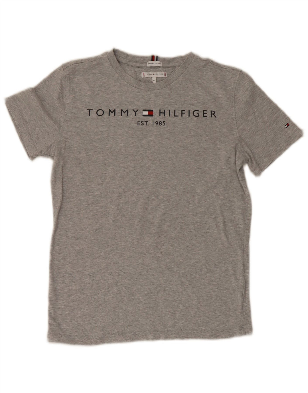 Tommy Hilfiger Jungen-T-Shirt mit normaler Grafik, 11–12 Jahre, Grau