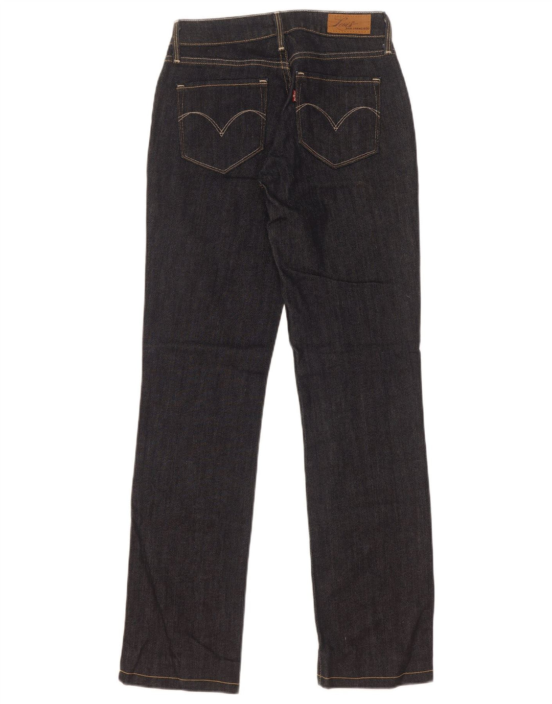 Levi's Damen Bold Curve Straight Jeans W25 L32 Schwarze Baumwolle