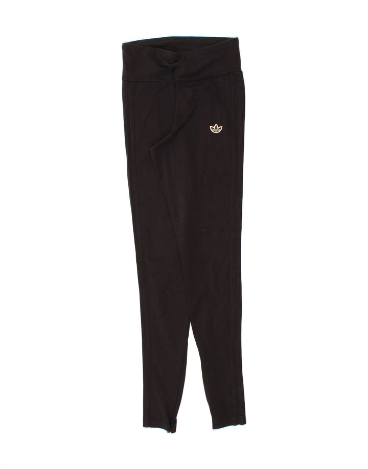 ADIDAS Womens Leggings UK 10 Small  Black Cotton Vintage Adidas and Second-Hand Adidas from Messina Hembry 