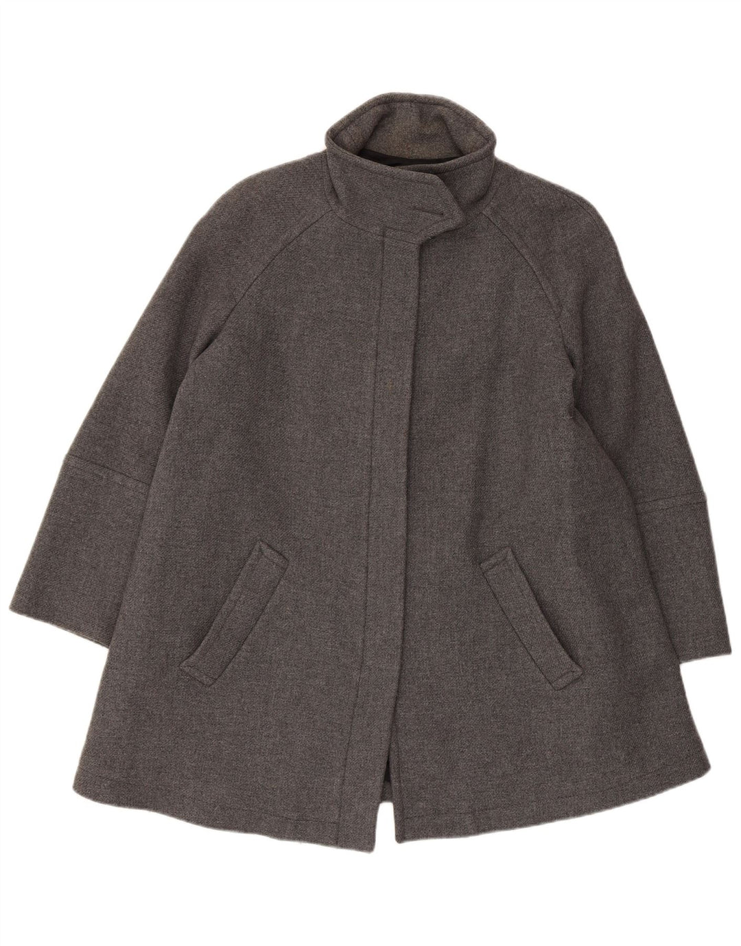 Zara Damen Mantel UK 16 Große graue Wolle