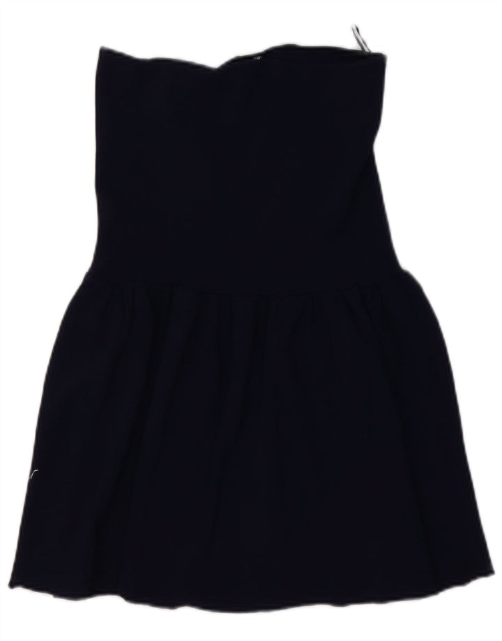 Zara Damen-Rock in A-Linie mit hoher Taille, mittelgroß, W28, Marineblau