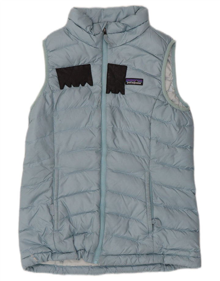 Wattierte Weste für Jungen von Patagonia, 11–12 Jahre, groß, blaues Polyester