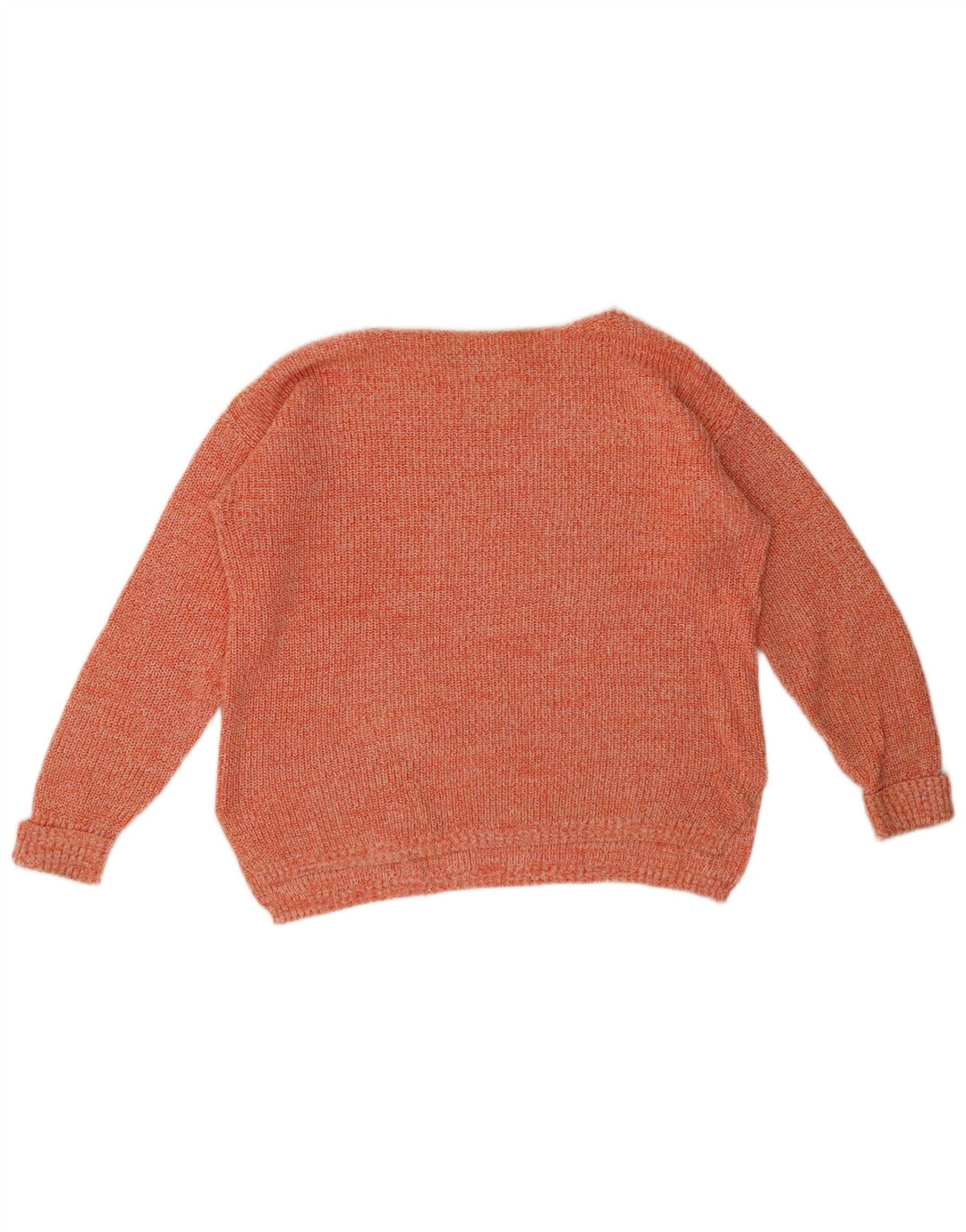 Marks & Spencer Damen-Pullover mit U-Boot-Ausschnitt, Gr. 14, Mittelorange meliert
