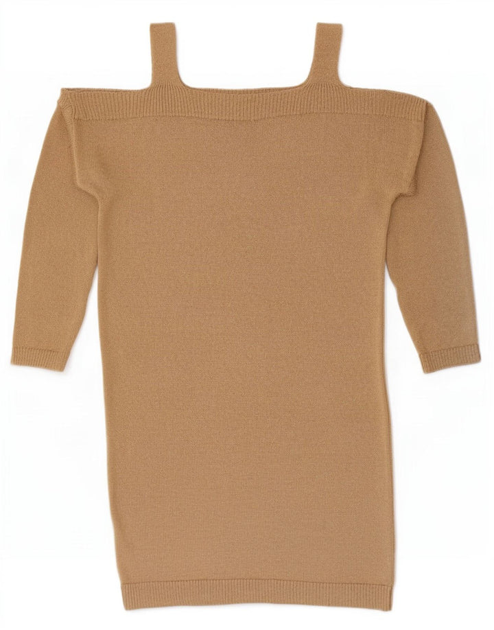 Schulterfreies Pulloverkleid für Damen von Massimo Dutti, Gr. 10, Größe S, Beige