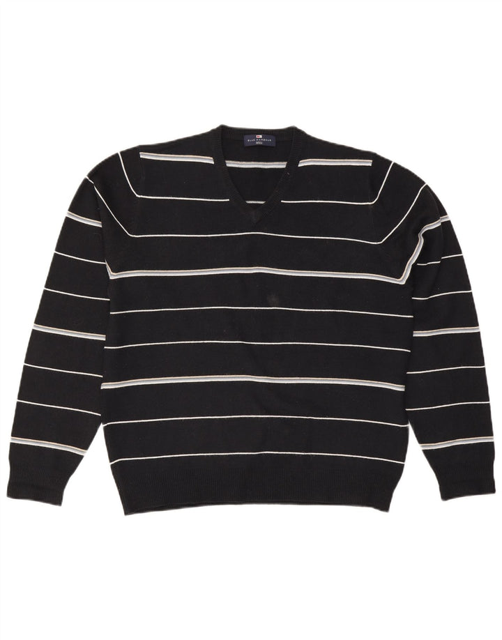 Marks & Spencer Herren Blue Harbour Pullover mit V-Ausschnitt Mittelblau