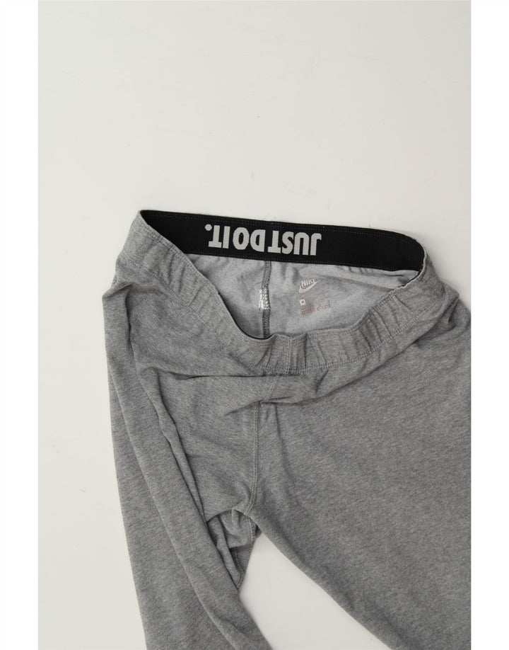 NIKE Womens Graphic Leggings UK 12 Medium  Grey Vintage Nike and Second-Hand Nike from Messina Hembry 
