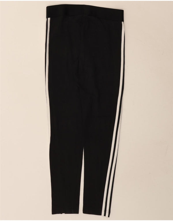 Adidas Damen Leggings UK 12/14 Medium Schwarz