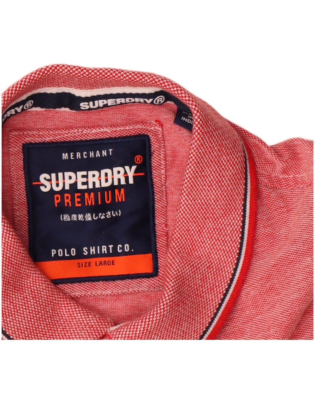 Superdry Herren-Poloshirt, große, rot gesprenkelte Baumwolle