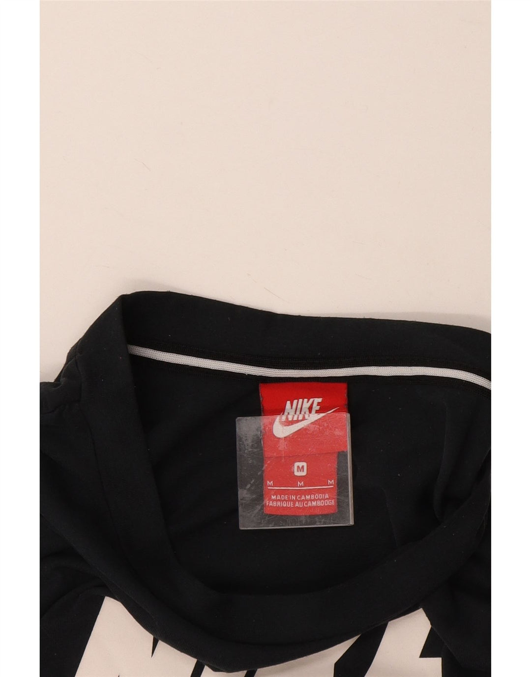 NIKE Damen Grafik T-Shirt Top UK 14 Medium Marineblau