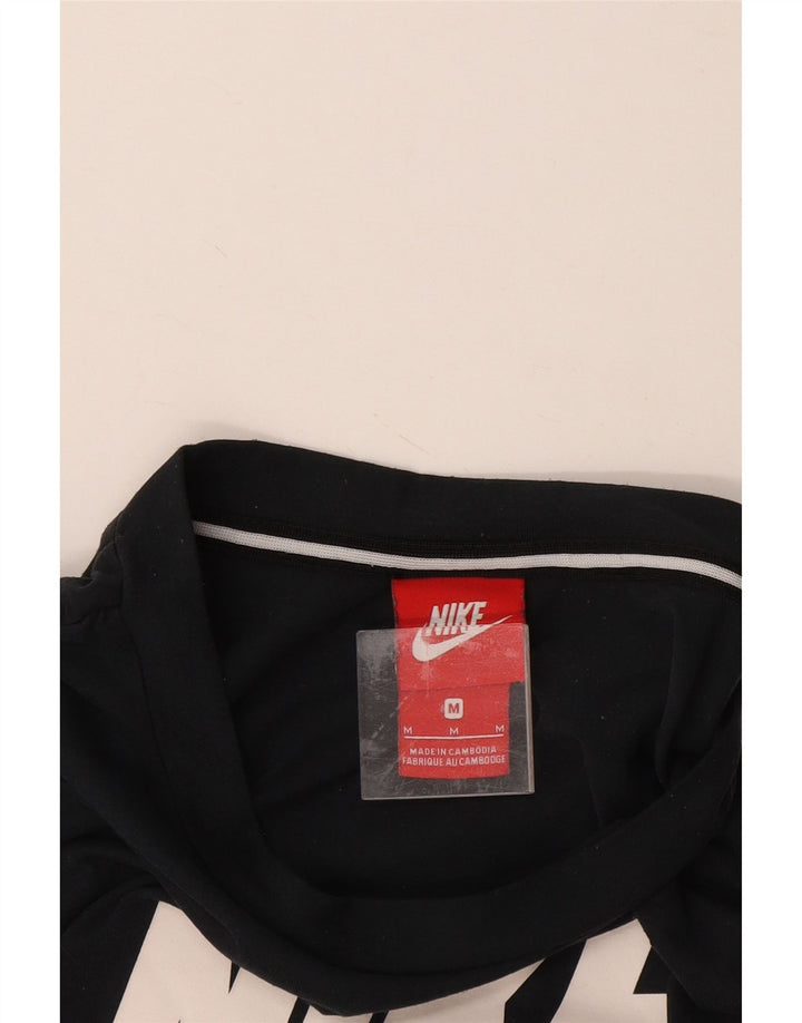 NIKE Damen Grafik T-Shirt Top UK 14 Medium Marineblau