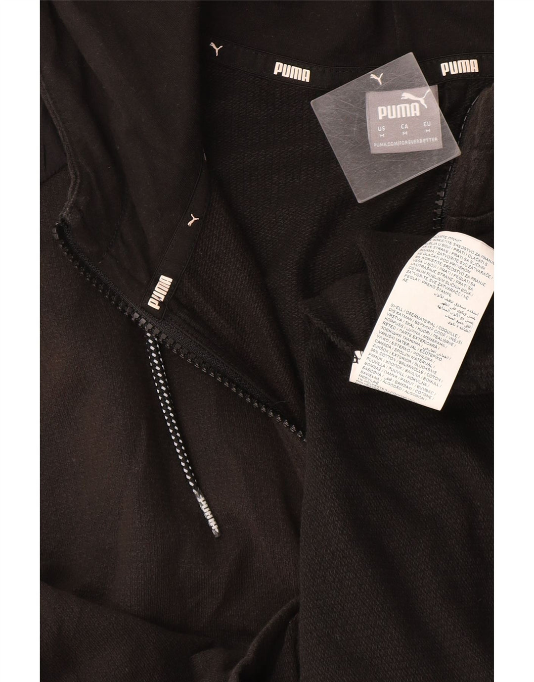 Puma Damen Zip Hoodie Pullover UK 14 Mittelgraue Baumwolle