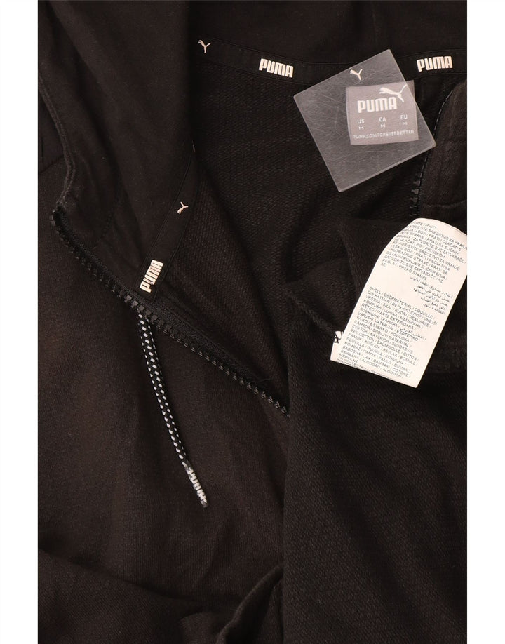 Puma Damen Zip Hoodie Pullover UK 14 Mittelgraue Baumwolle