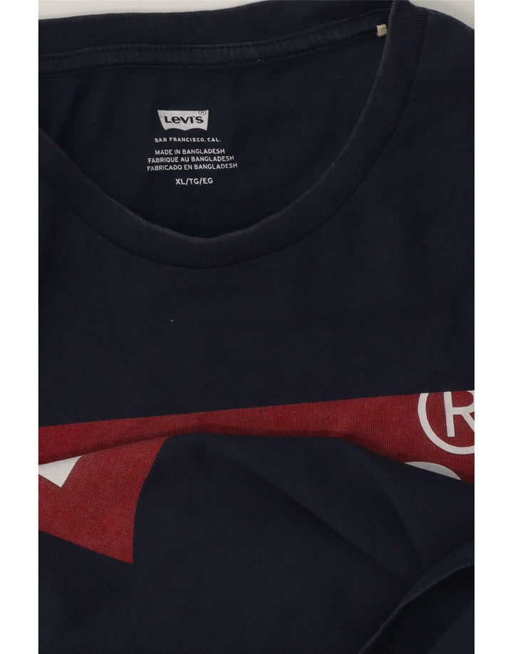 Levi's Herren Grafik-T-Shirt-Oberteil XL Marineblau