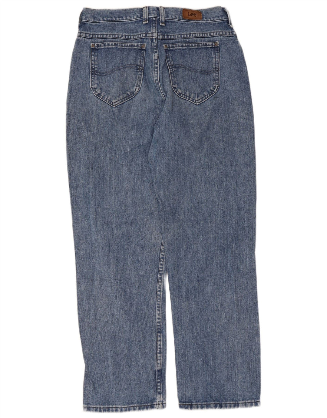 Lee Womens Petite Straight Jeans US 6 Medium W28 L28 Blaue Baumwolle