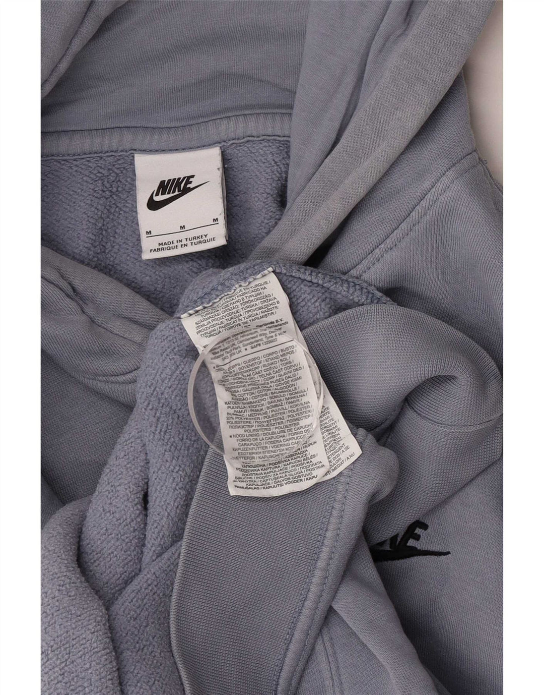 Nike Herren Kapuzenpullover aus mittelblauer Baumwolle