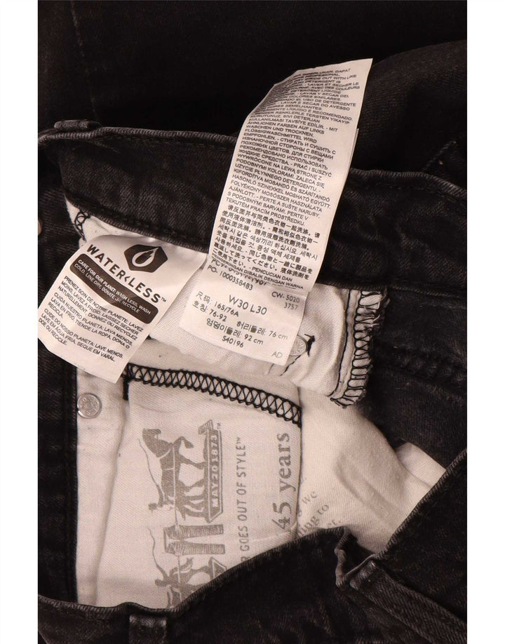 Levi's Herren 511 Slim Jeans W30 L30 schwarze Baumwolle
