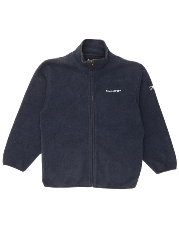 Reebok Fleecejacke für Jungen, 10–11 Jahre, marineblaues Polyester