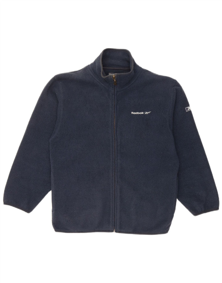 Reebok Fleecejacke für Jungen, 10–11 Jahre, marineblaues Polyester