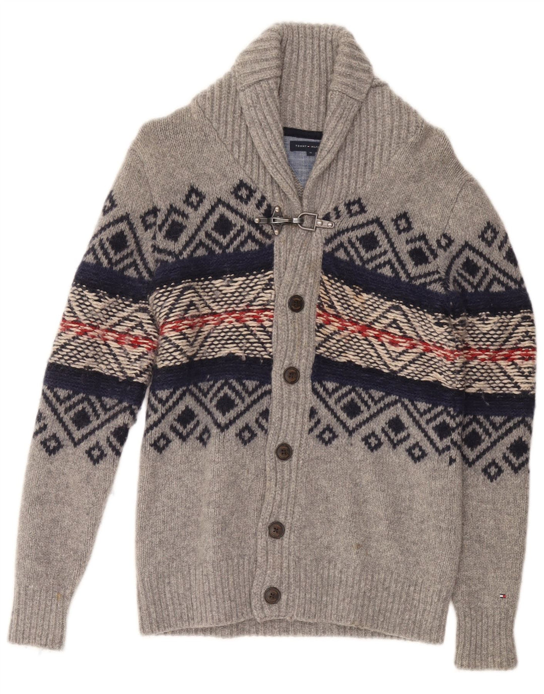 TOMMY HILFIGER Strickjacke für Jungen, 15–16 Jahre, Grau, Fair Isle