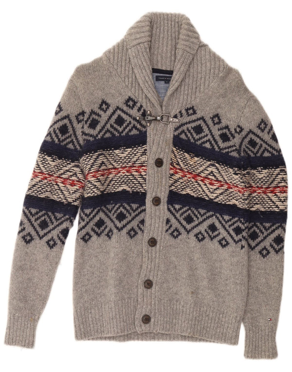 TOMMY HILFIGER Strickjacke für Jungen, 15–16 Jahre, Grau, Fair Isle