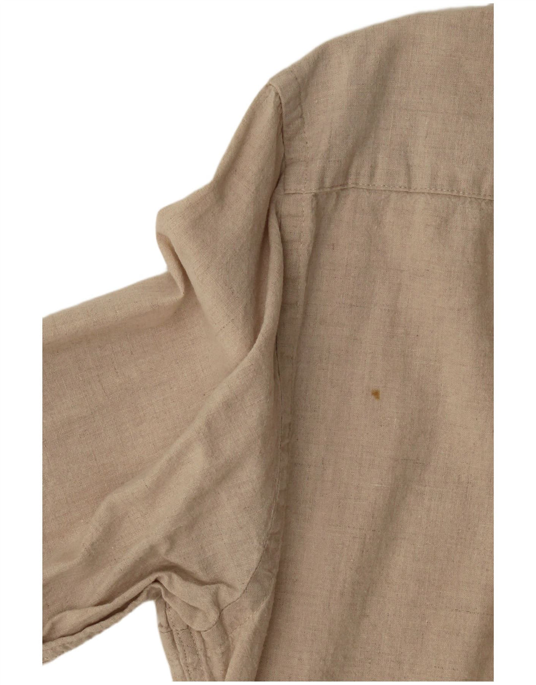 Zara Herren Slim Fit Hemd Mittelbeige Leinen