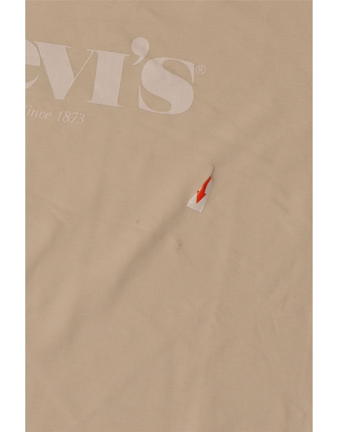 Levi's Damen-T-Shirt mit Grafik, groß, beige Baumwolle