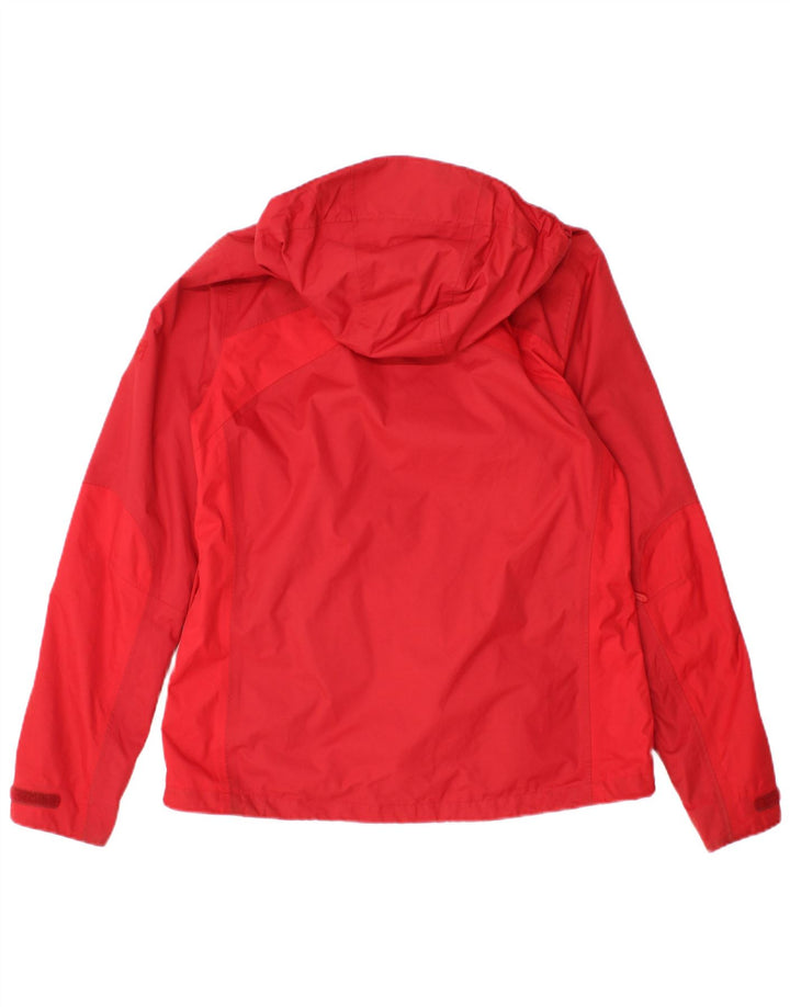 JACK WOLFSKIN Damen Regenjacke mit Kapuze UK 8/10 Small Rot Polyamid