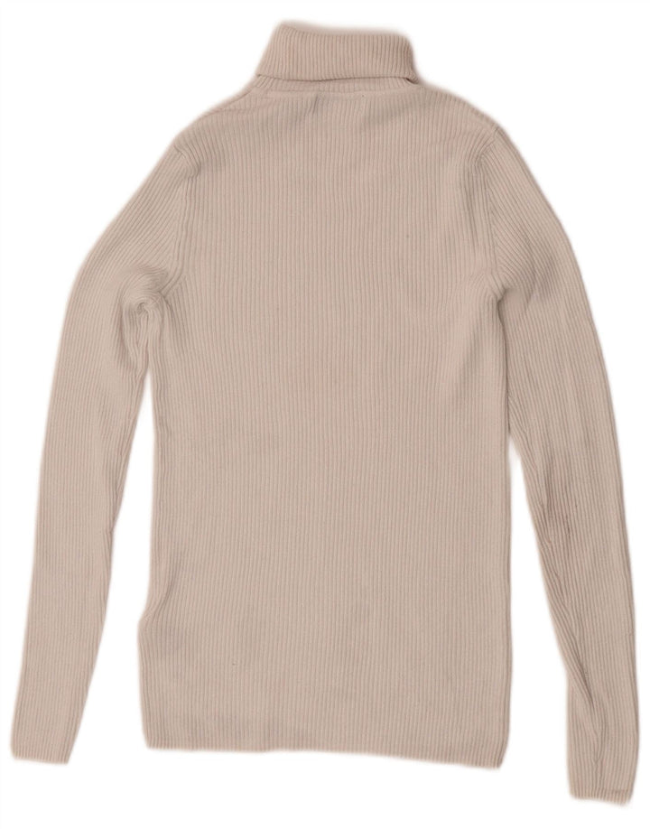 Marks & Spencer Damen-Strickoberteil mit Rollkragen, langärmlig, Gr. 10, Größe S, gebrochenes Weiß
