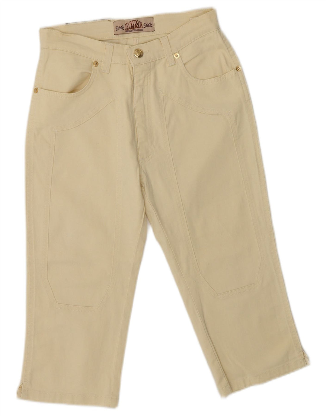 JECKERSON Capri-Hose für Damen, Größe 40, klein, W26, gelbe Baumwolle