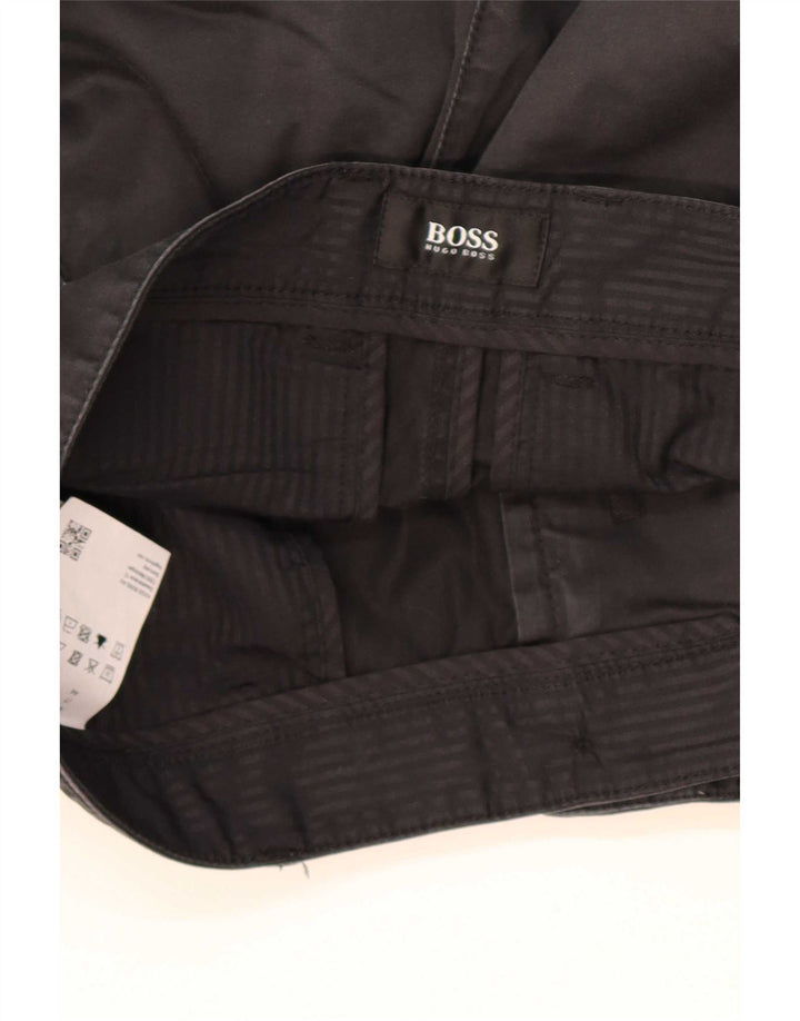 Hugo Boss Herren Chinoshorts W28 Small Schwarz Baumwolle