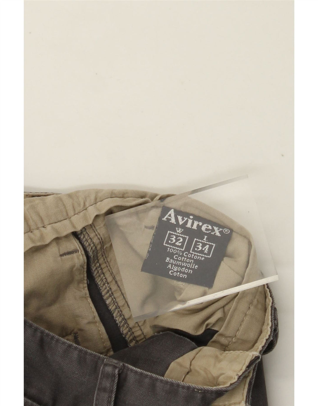 AVIREX Gerade Chino-Hose für Herren, W32, L29, graue Baumwolle