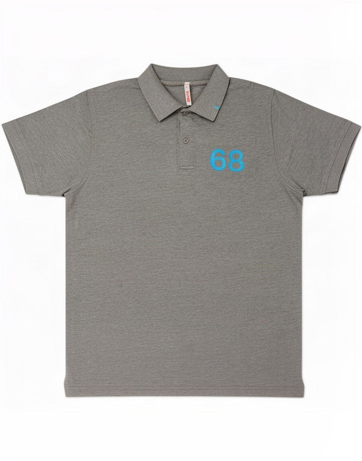 Sun68 Herren-Poloshirt, groß, graue Baumwolle