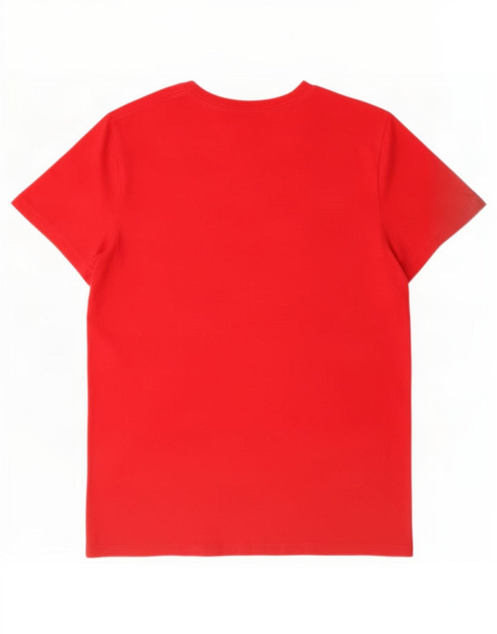 Hollister Herren Grafik-T-Shirt-Oberteil aus mittelroter Baumwolle