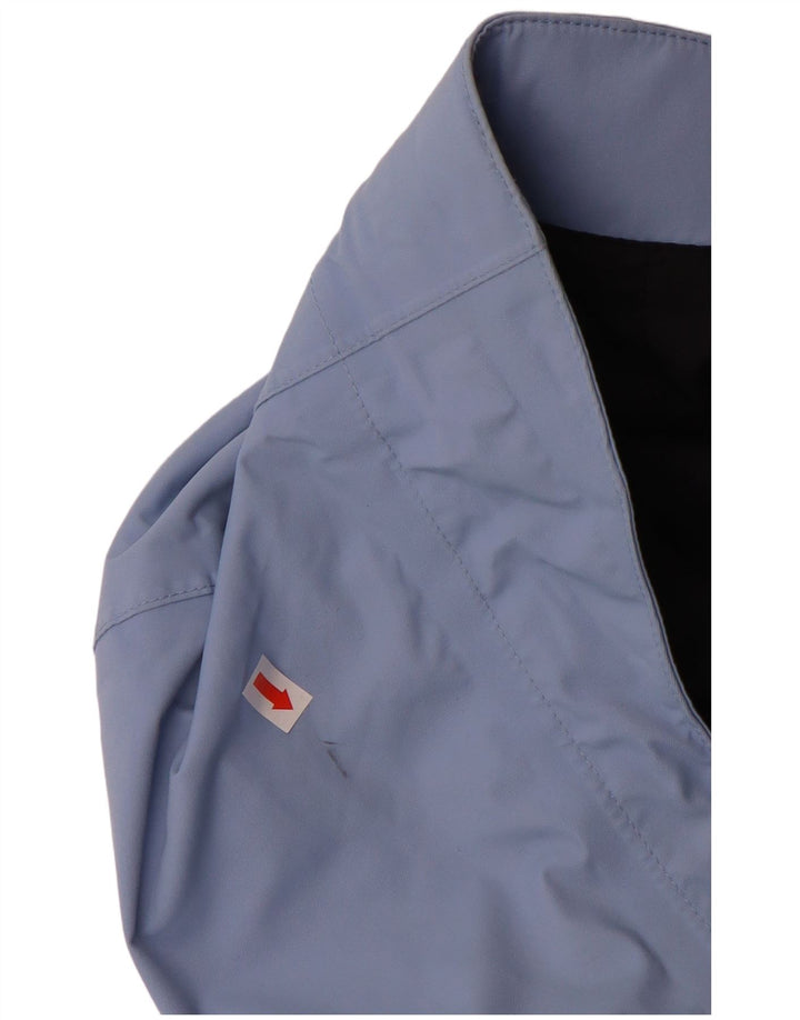 JACK WOLFSKIN Womens Oversized Rain Jacket UK 10 Small Blue Colourblock