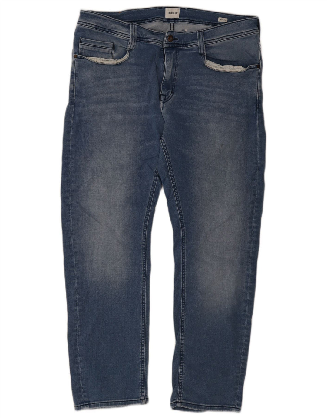 Mustang Herren Oregon Slim Jeans W35 L30 Blaue Baumwolle