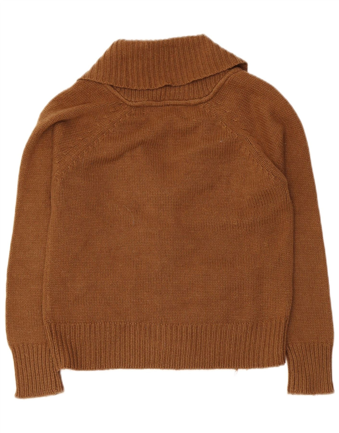 Zara Damen Crop Cardigan Pullover UK 12 Mittelbraunes Acryl