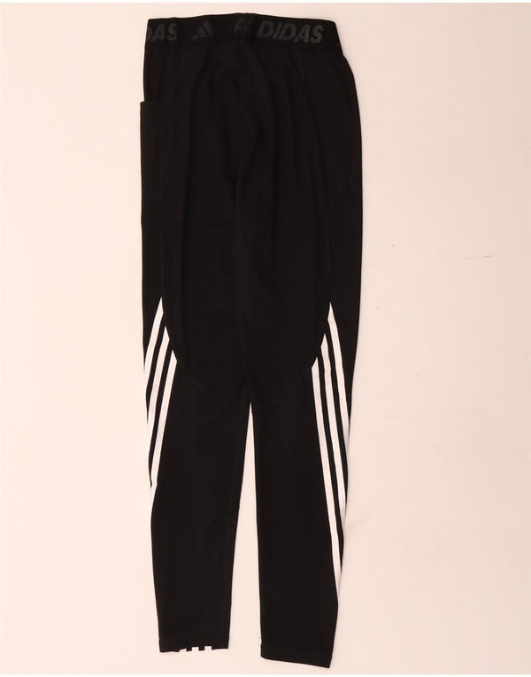 Adidas Damen Graphic Leggings UK 8 Small Schwarz Polyester