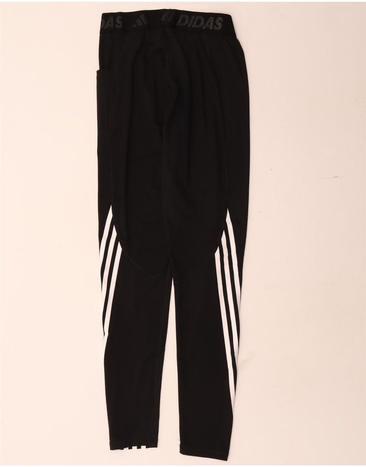 Adidas Damen Graphic Leggings UK 8 Small Schwarz Polyester