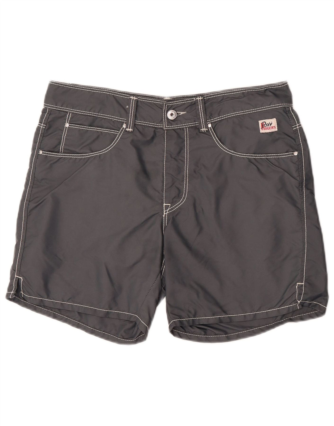 Roy Rogers Herren-Badeshorts aus mittelgrauem Polyamid