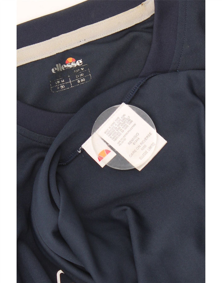 ELLESSE Herren Grafik-T-Shirt-Oberteil Mittelmarineblaues Polyester