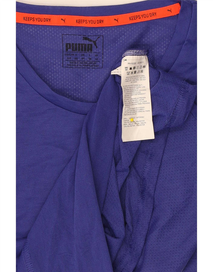Puma Damen T-Shirt Top UK 10 Small Lila Polyester