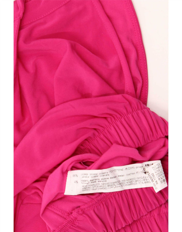 Zara Damen Crop Neckholder Top UK 8 Small Rosa Polyester